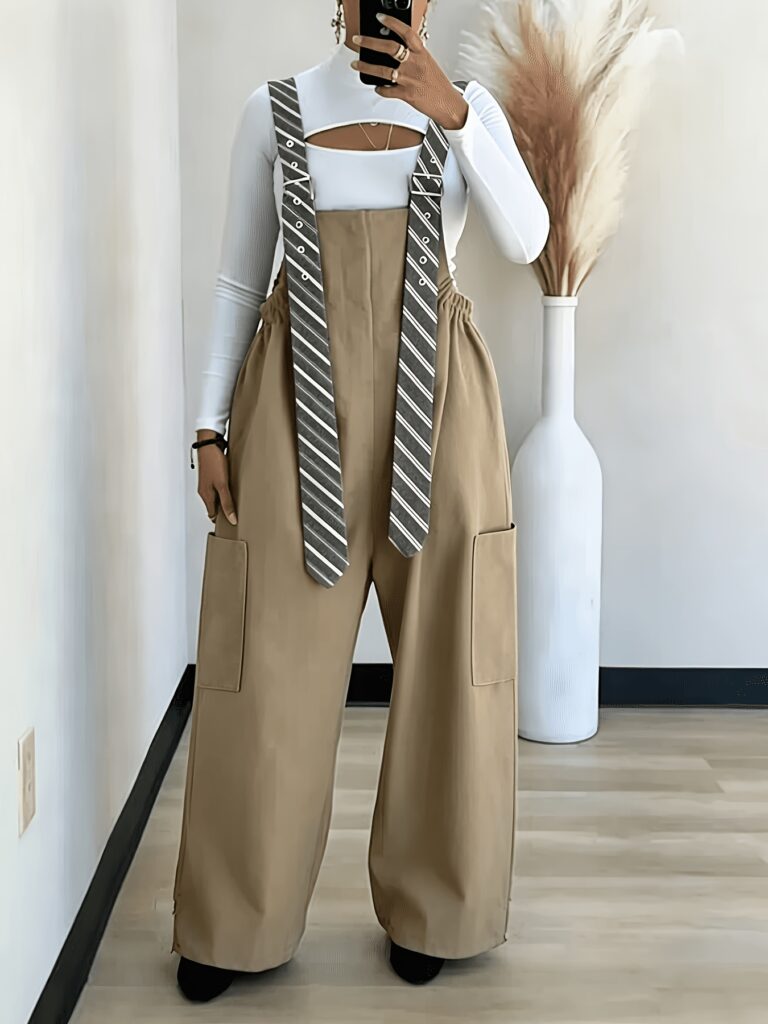 Age-Reducing Loose Strappy Wide-Leg Pants for Casual Comfort - Leftover Stylz Boutique